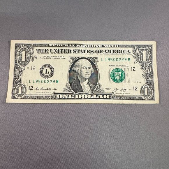 February 29 1950 Leap Year Rare Birthday Date Fancy Serial Number 1 Dollar Bill - Picture 2 of 3